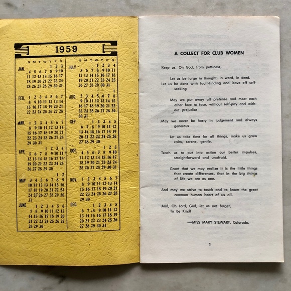 Vintage 1959 MARION COUNTY HOME DEMONSTRATION CLUBS Booklet - Picture 2 of 8